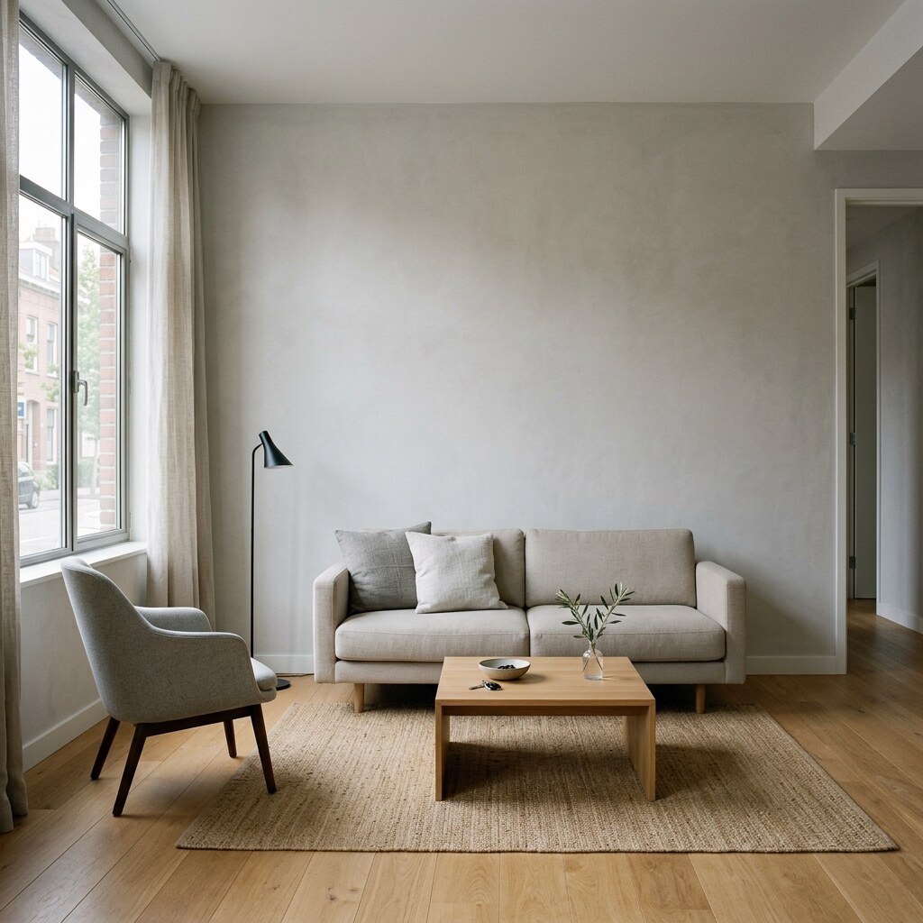 Plain sparse living room before