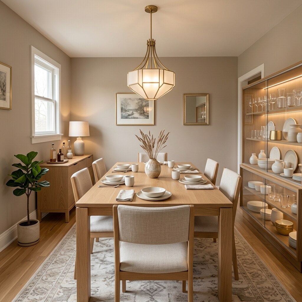Dining room after AI redesign