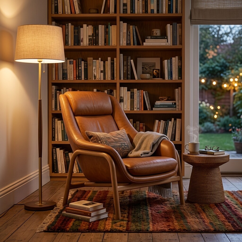 Armchair styled in a real room