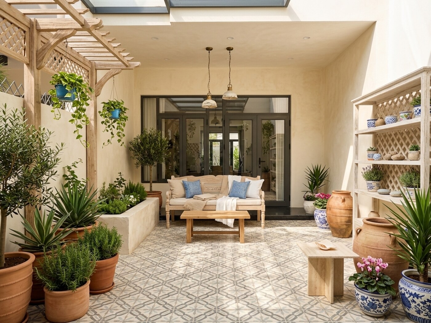 Courtyard after redesign